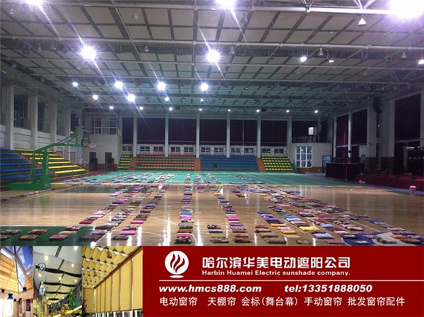 生物科技學(xué)院體育館電動(dòng)開(kāi)合簾工程(圖7)